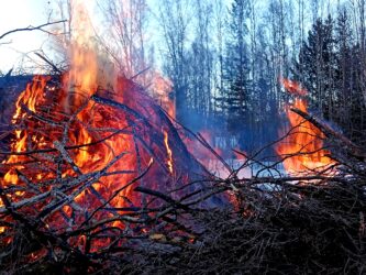 Varning för gräsbränder. Foto:Linda Danhall