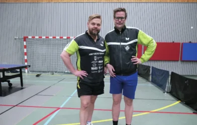 Mika Sorvisto och Hans Kenttä gläds åt det ökade bordtennisintresset.
Foto: Anders Sjöberg